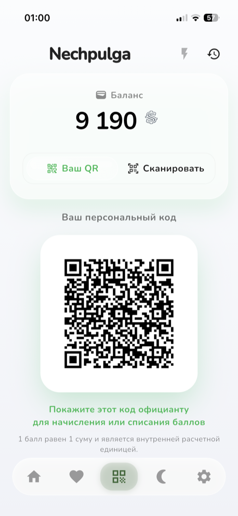 QR scanner screen